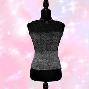Black Sparkly Patterned Top By Hennes For H&M